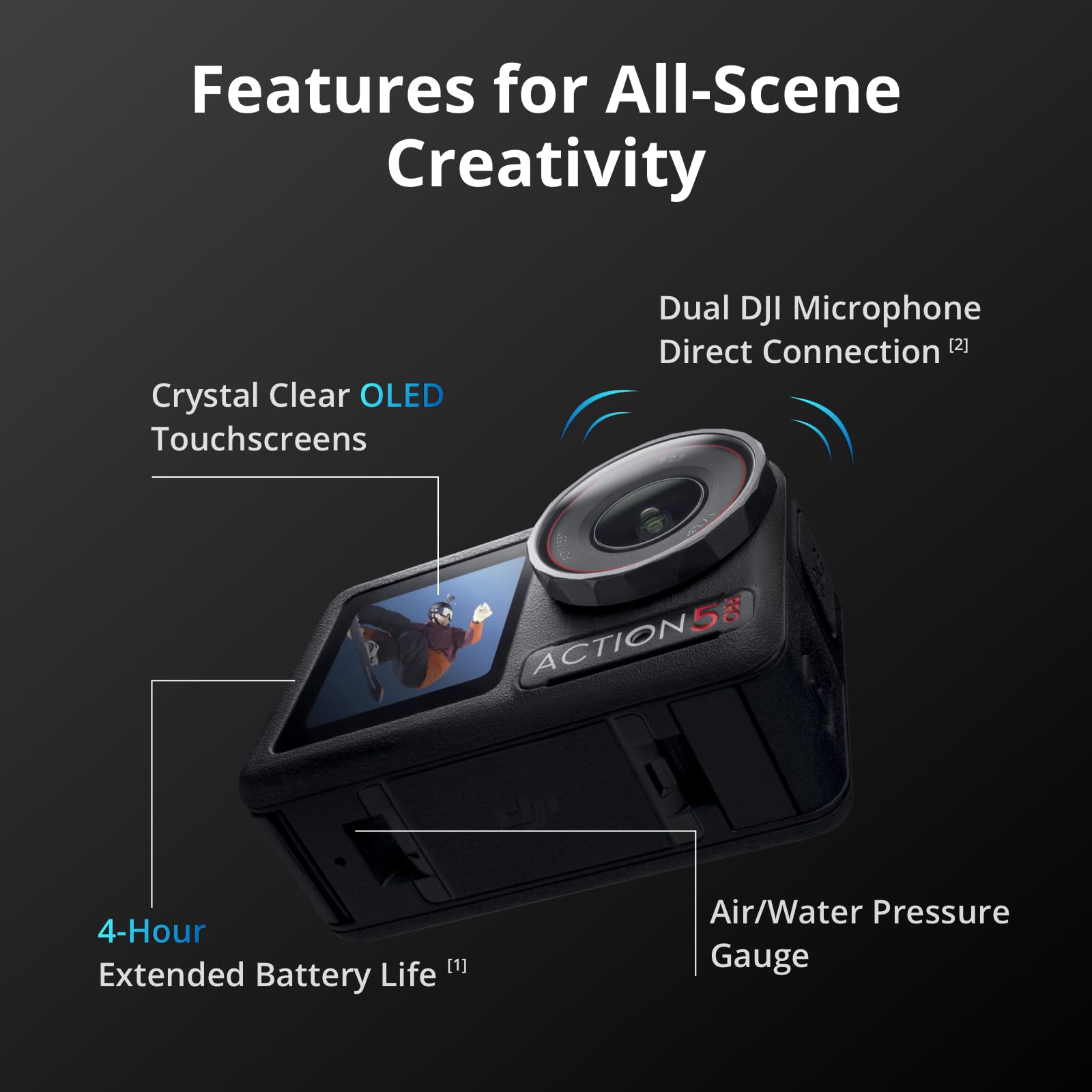 DJI Osmo Action 5 Pro Adventure Combo,4K Action Camera for Travel and Vlog