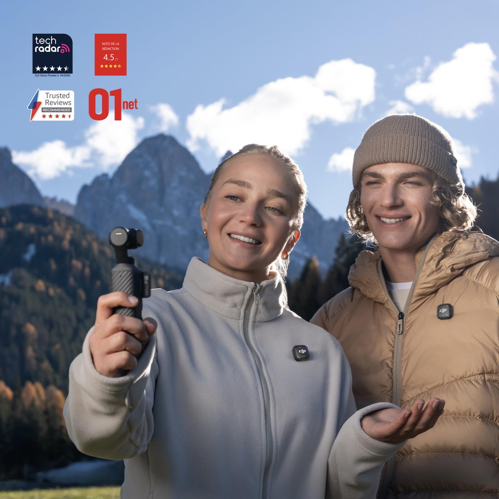 DJI Osmo Pocket 4 Creator Combo, Pocket Gimbal Vlog Camera