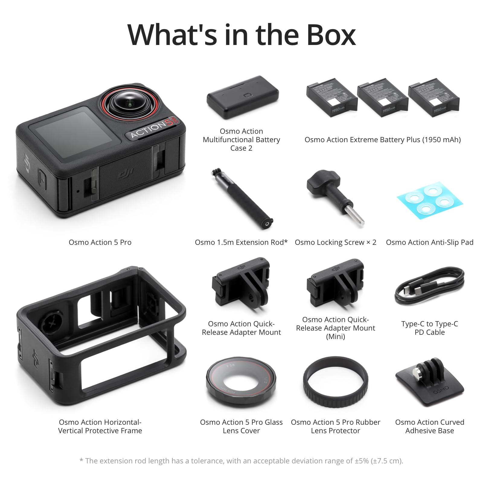 DJI Osmo Action 5 Pro Adventure Combo,4K Action Camera for Travel and Vlog